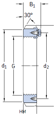 Стопорные гайки со стопорным бугелем типа HM(E) (Tr 220x4 - Tr 950x8)